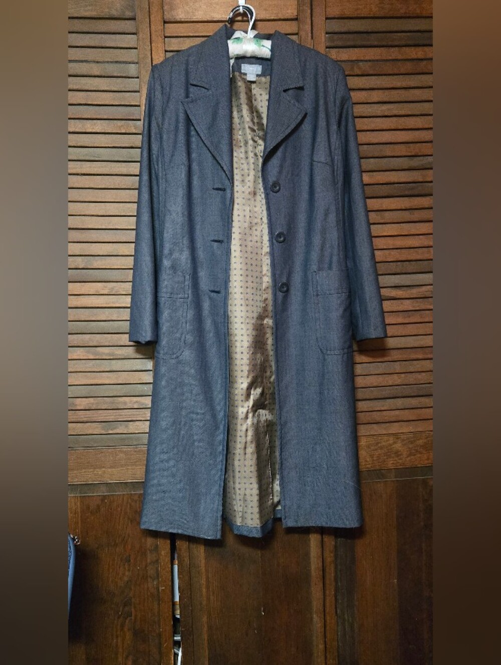 Old Navy Classic Gray Tailored Long Coat